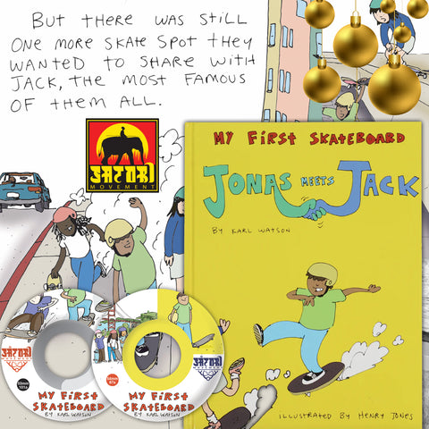 My First Skateboard Book & Wheels Combo - Jonas Meets Jack by Karl Watson