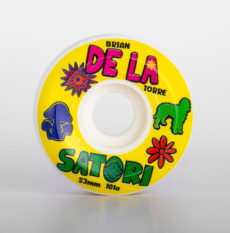 53mm Brian Delatorre De La Satori Pro Skate Wheels (101a Conical)