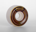 52mm Spencer Hamilton Gold Mandala Pro Skate Wheels (101a Conical)