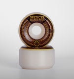 52mm Spencer Hamilton Gold Mandala Pro Skate Wheels (101a Conical)